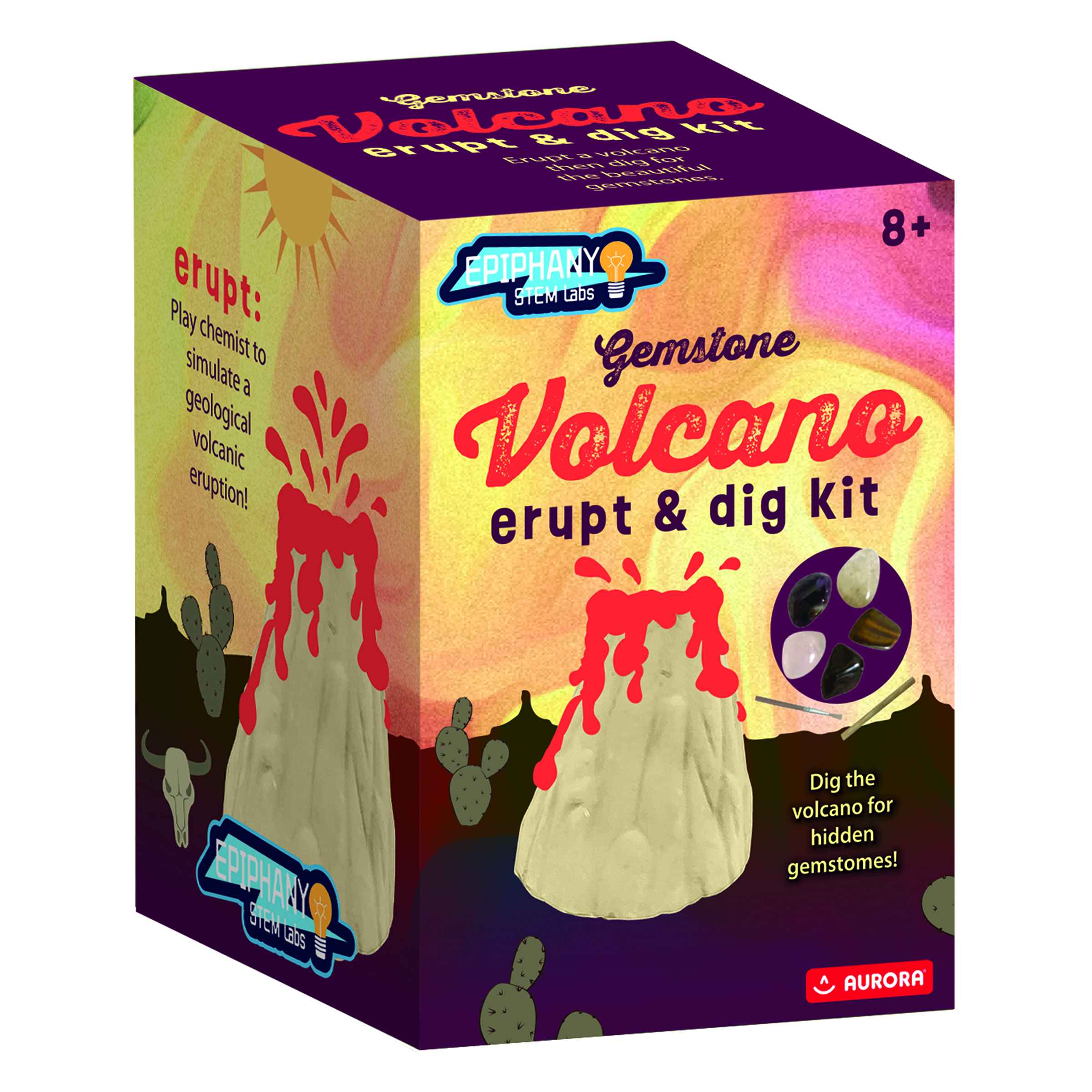 Aurora® Toys - Epiphany Stem Labs - Gemstone Volcano Erupt & Dig Kit、mySite、g9winljtr