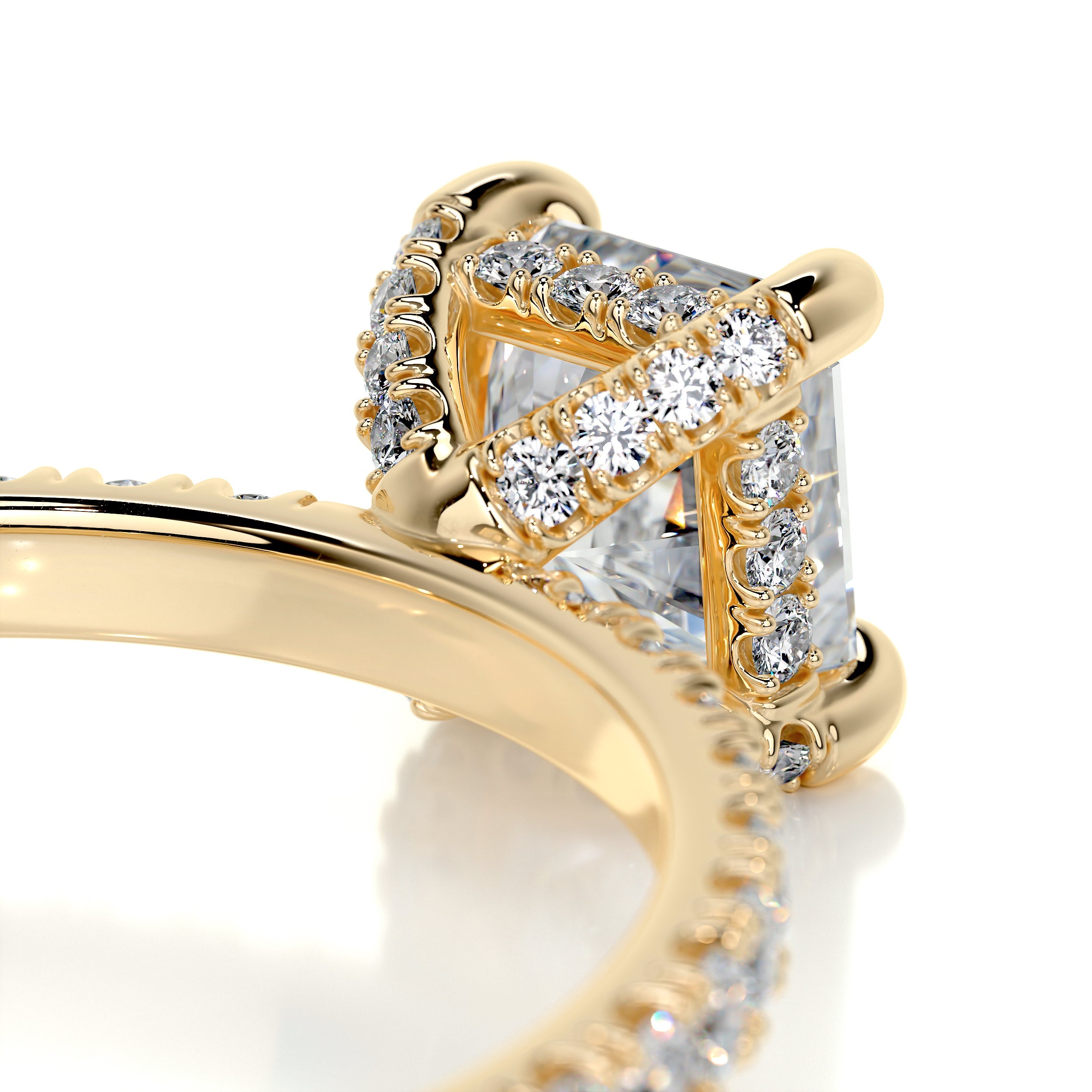 Deborah Moissanite & Diamond Ring -18K Yellow Gold、mySite、hinf8tx79