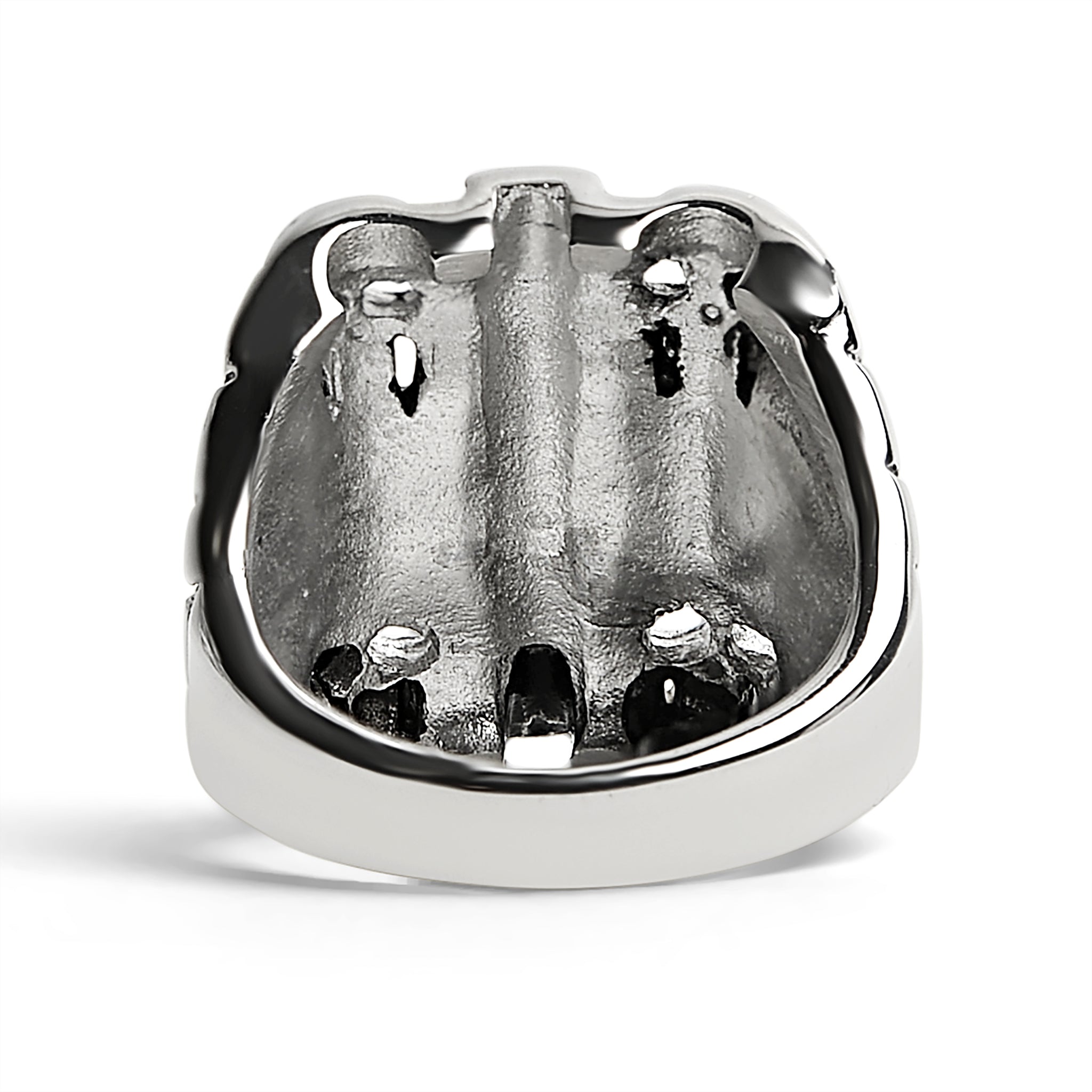 Stainless Steel Polished Multi Skull Cross Signet Ring / SCR3036、mySite、dreamappss