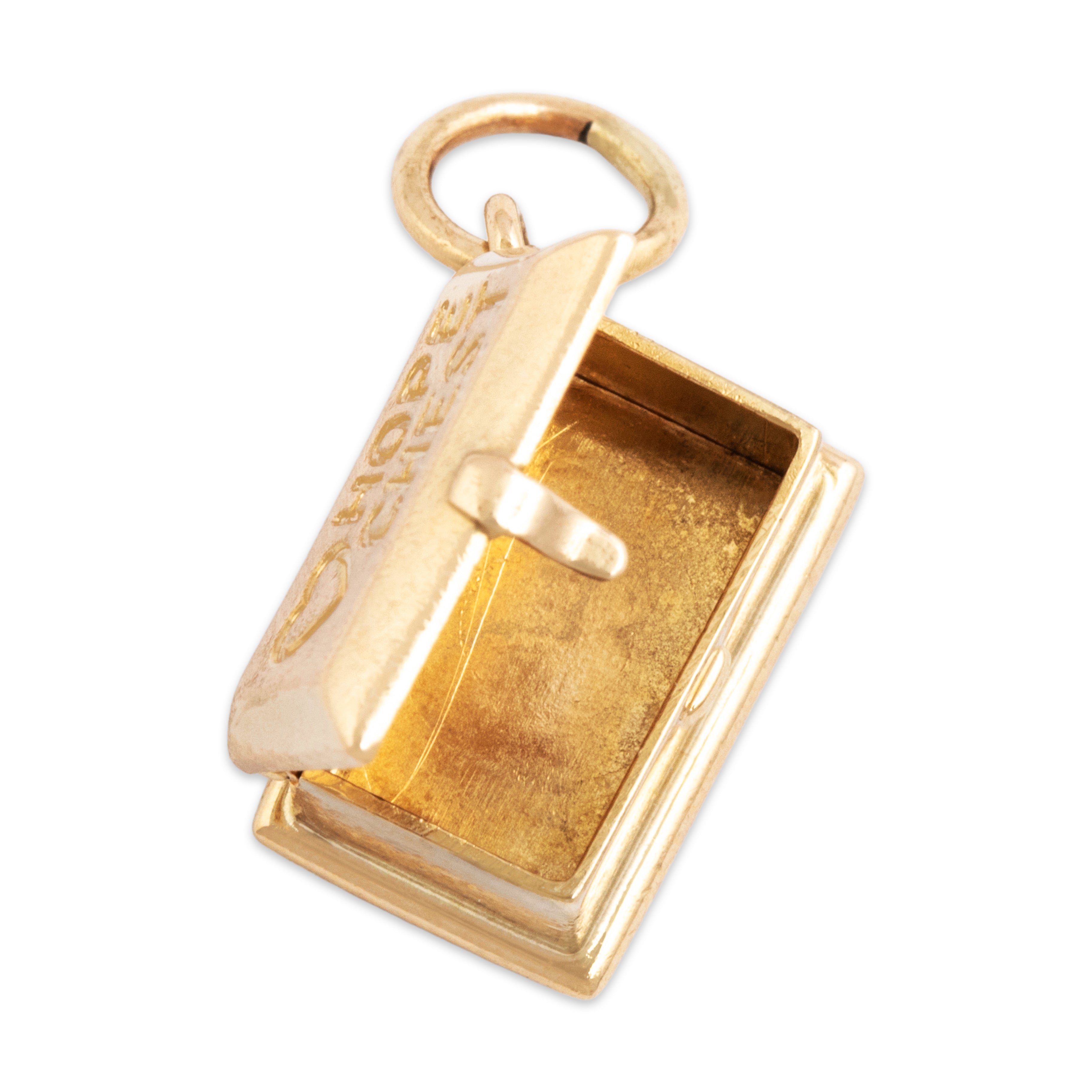 Vintage 14k Yellow Gold Hinged Hope Chest Charm / Pendant、mySite、hinf8tx79