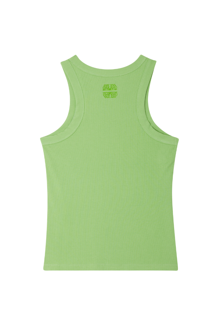 Green Ribbed Tank Top、mySite、solidvoid