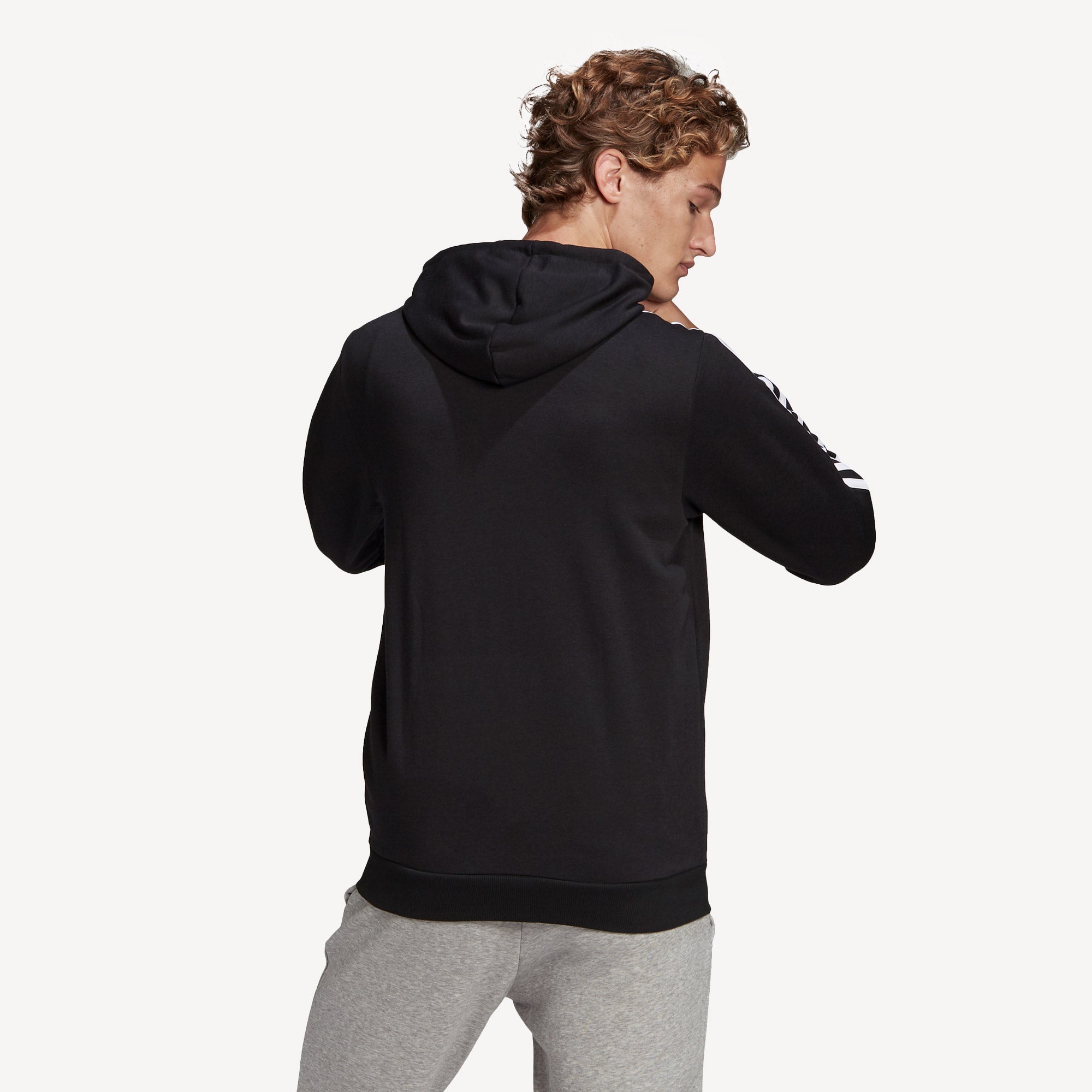 adidas Essentials Men's 3-Stripe Full-Zip Hoodie