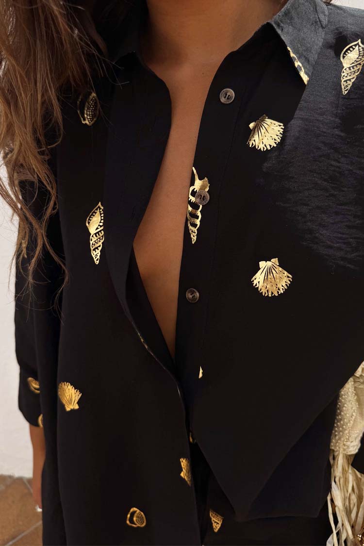 Black Shell Cape Shirt、mySite、solidvoid