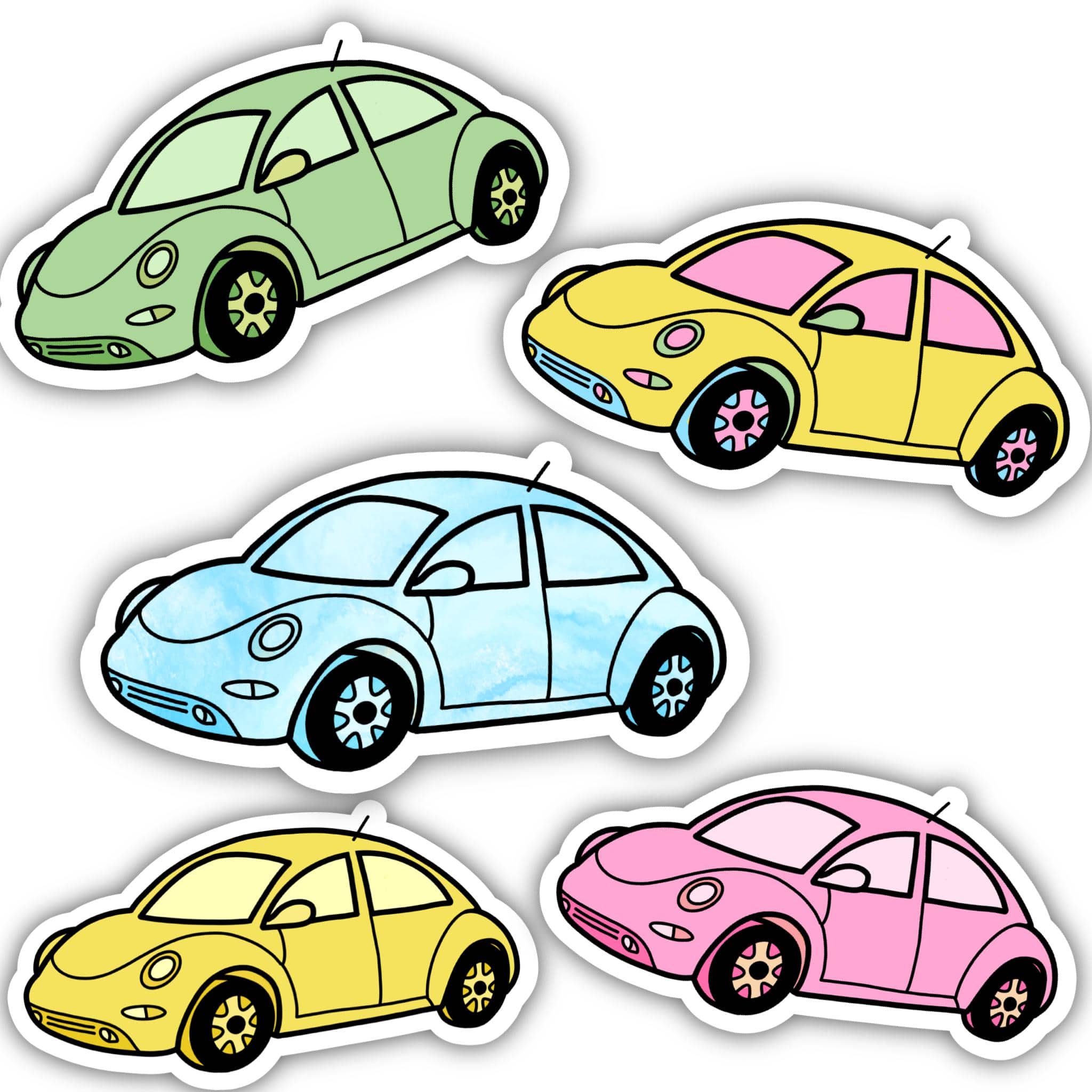  Bug Car Aesthetic Sticker 5 Pack、mySite、elrpsem3k
