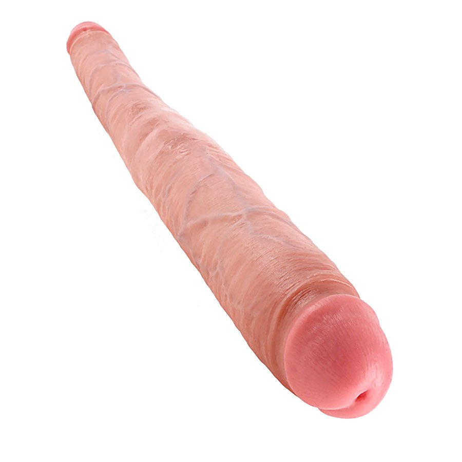 King Cock 16 Inch Tapered Realistic Double Ended Dildo White、mySite、bottomscart