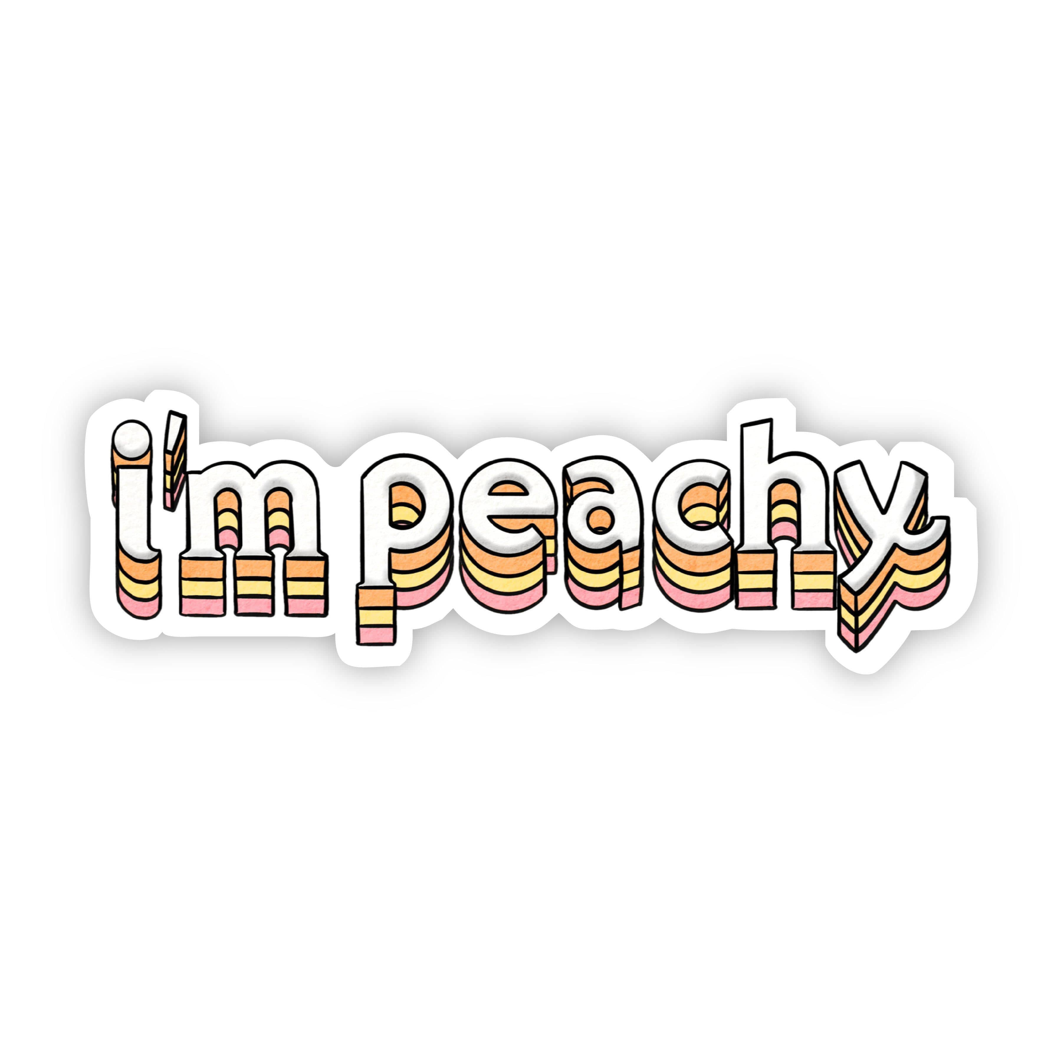  I'm Peachy Lettering Sticker、mySite、elrpsem3k
