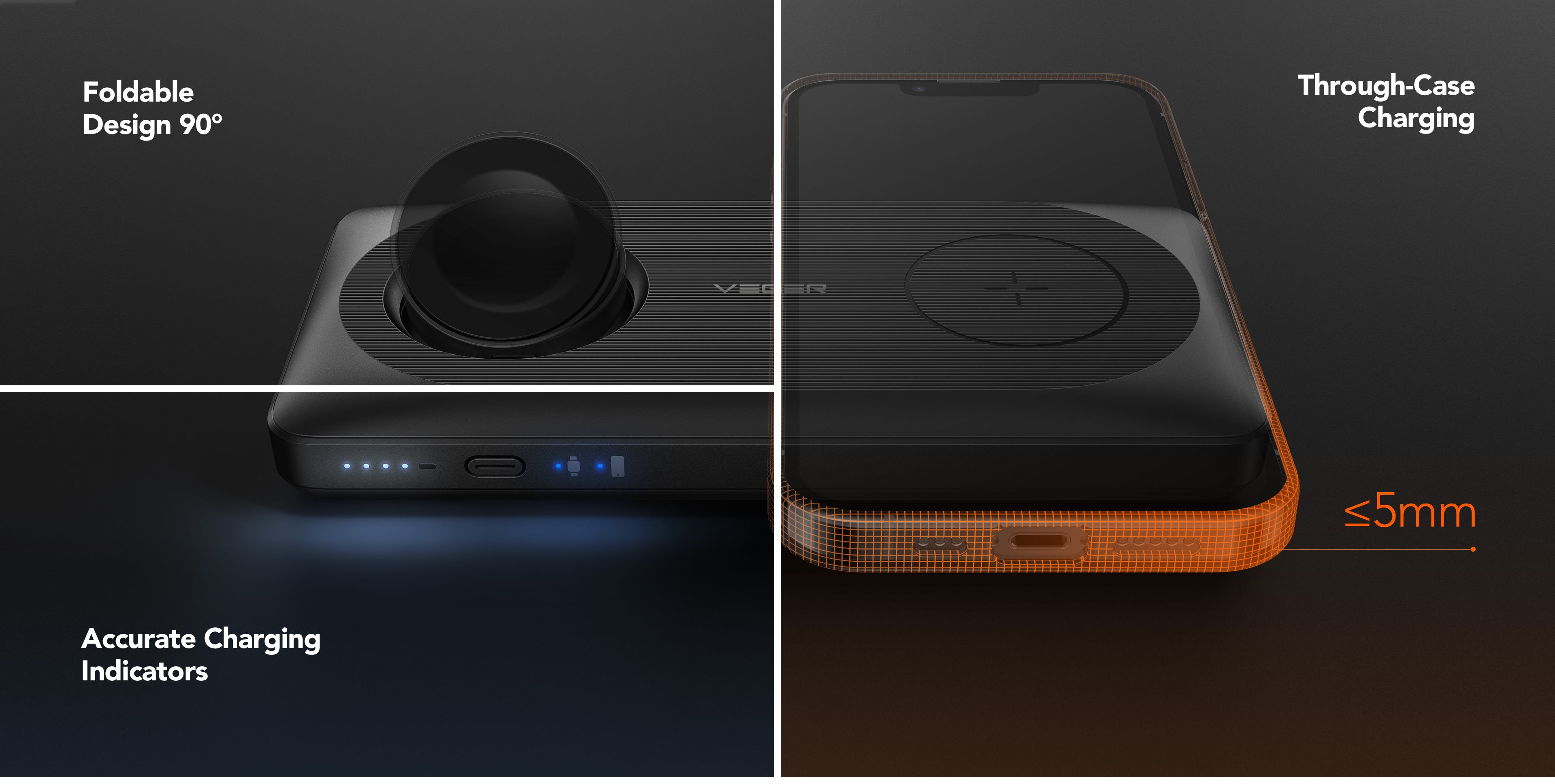 Magnetic 3-in-1 Wireless Portable Charger 10000mAh 22.5W、mySite、fannypackpong