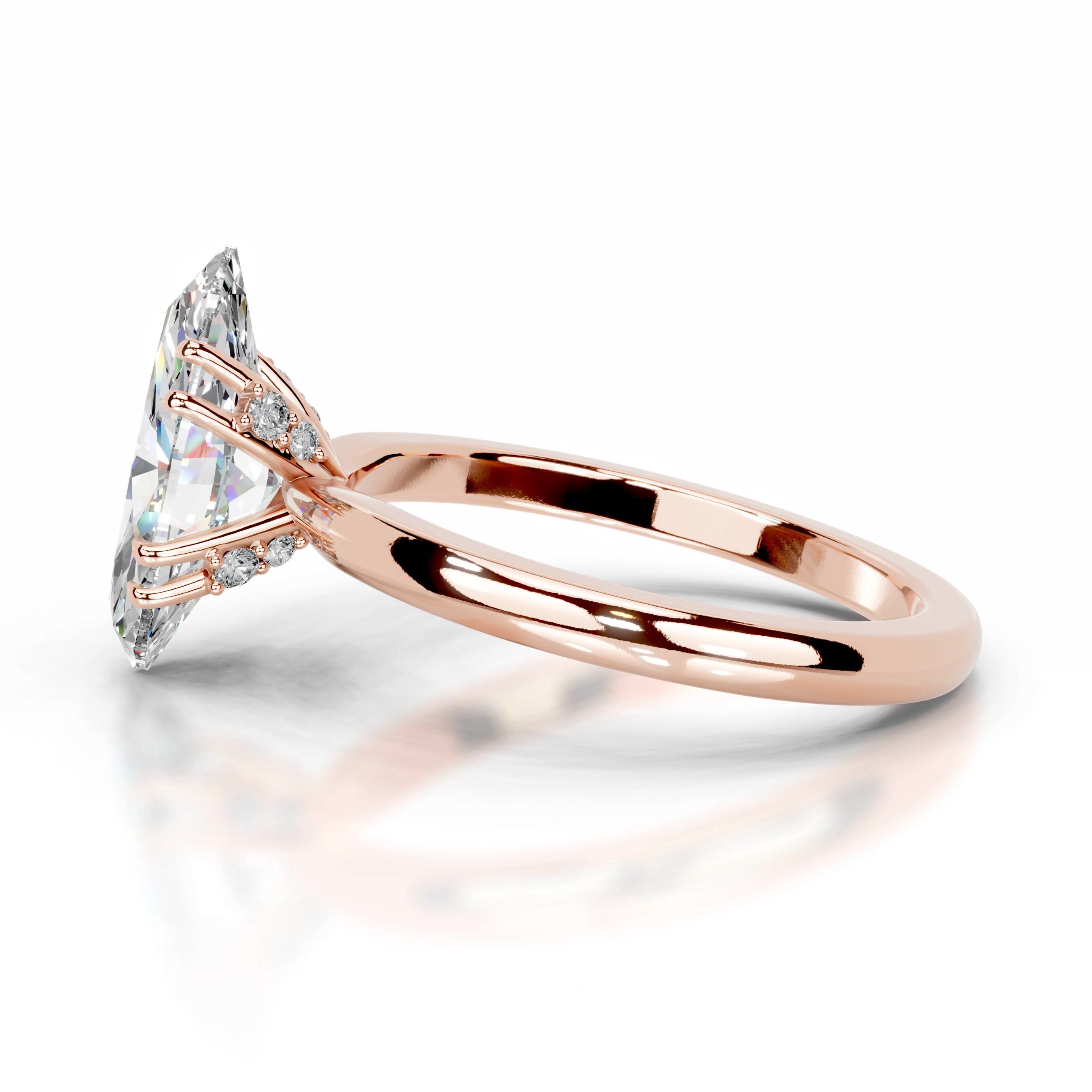 Badia Moissanite & Diamond Ring - 14K Rose Gold、mySite、hinf8tx79