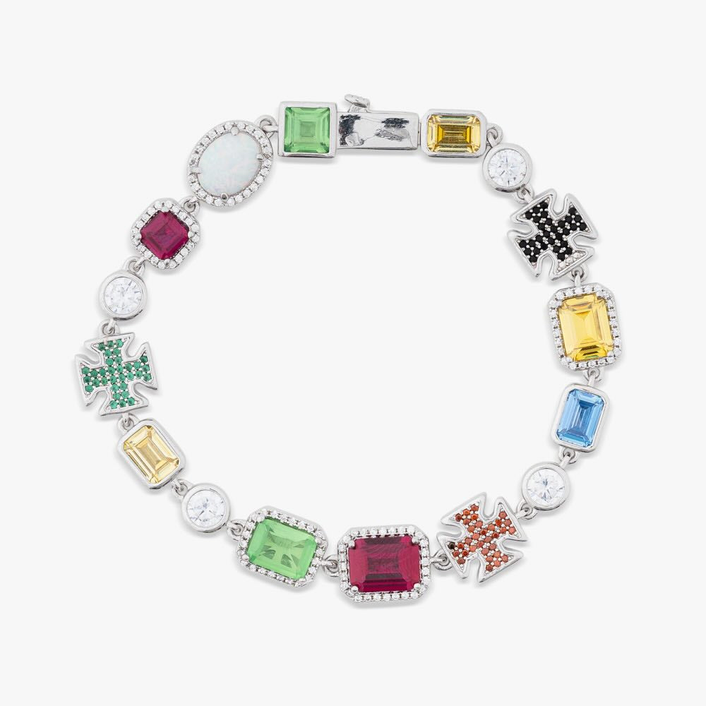 Multi Gemstone Moissanite Motif Bracelet、mySite、hinf8tx79