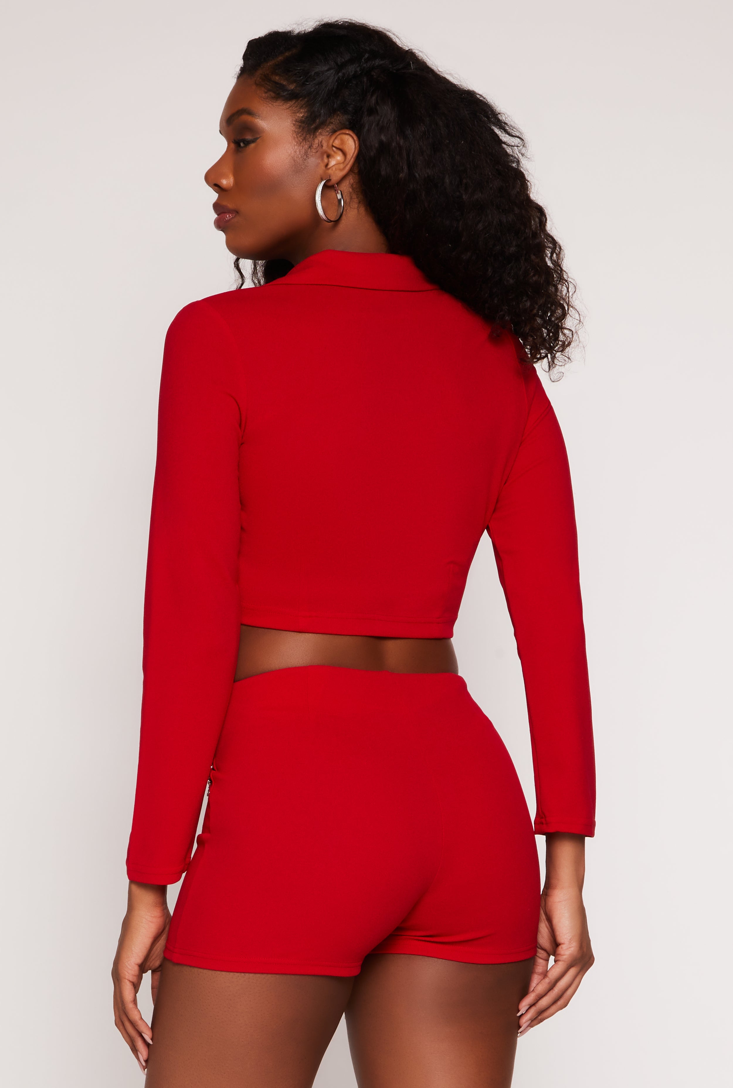 Rhinestone Trim Fringe Cropped Blazer、mySite、camillekostekn