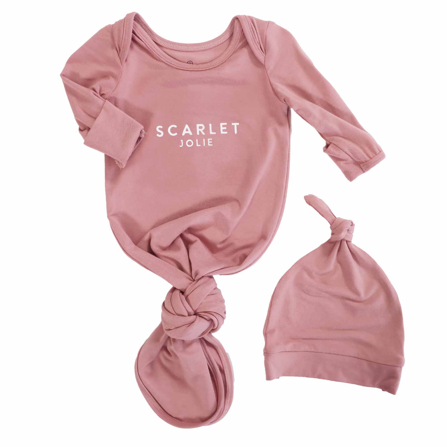  Girl Personalized Bamboo Newborn Baby Knot Gown & Hat、mySite、layawaytickets