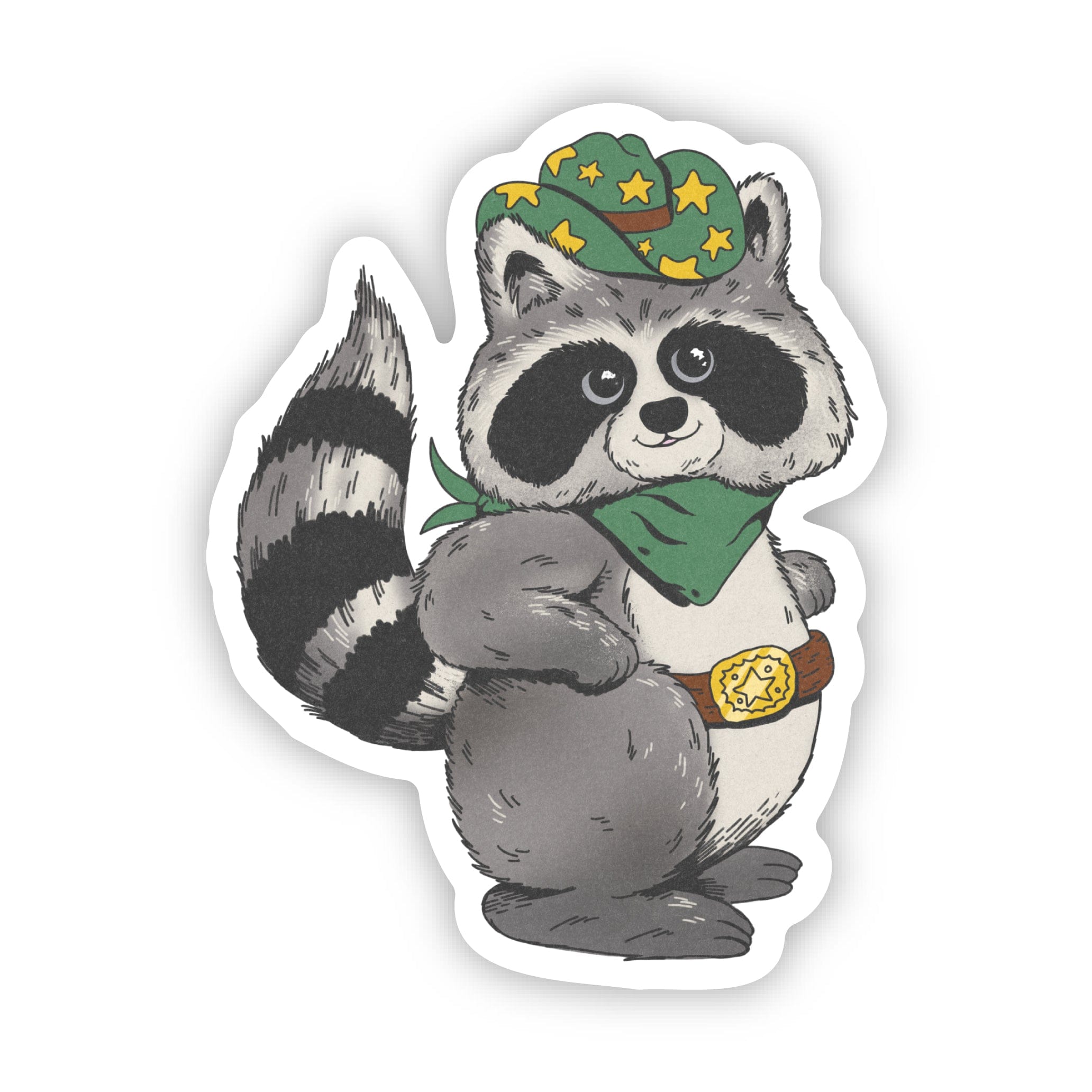  Cowboy Raccoon Sticker、mySite、ghnorth