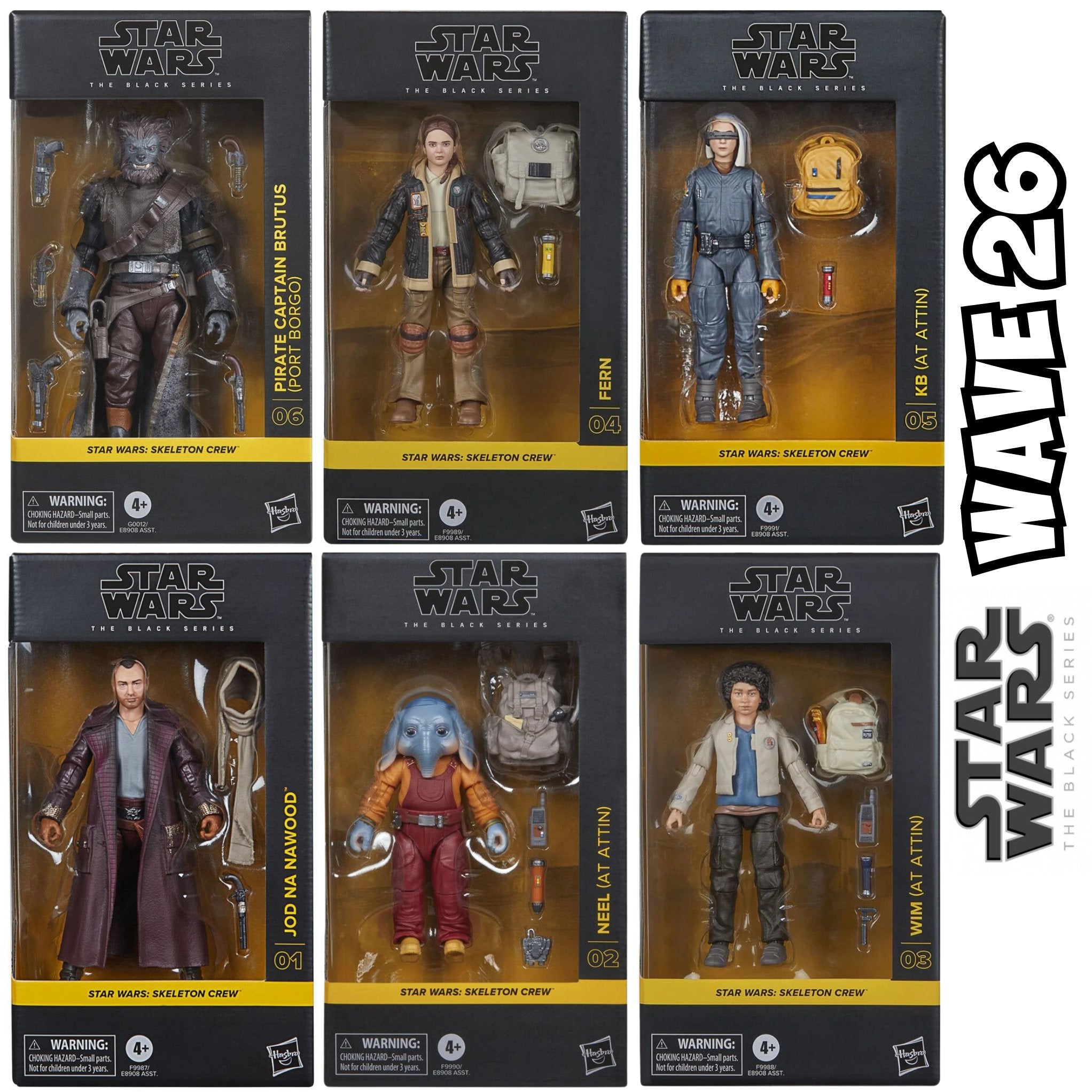 Star Wars Black Series Skeleton Crew Wave 26 COMPLETE SET OF 6、mySite、hgirdovlk