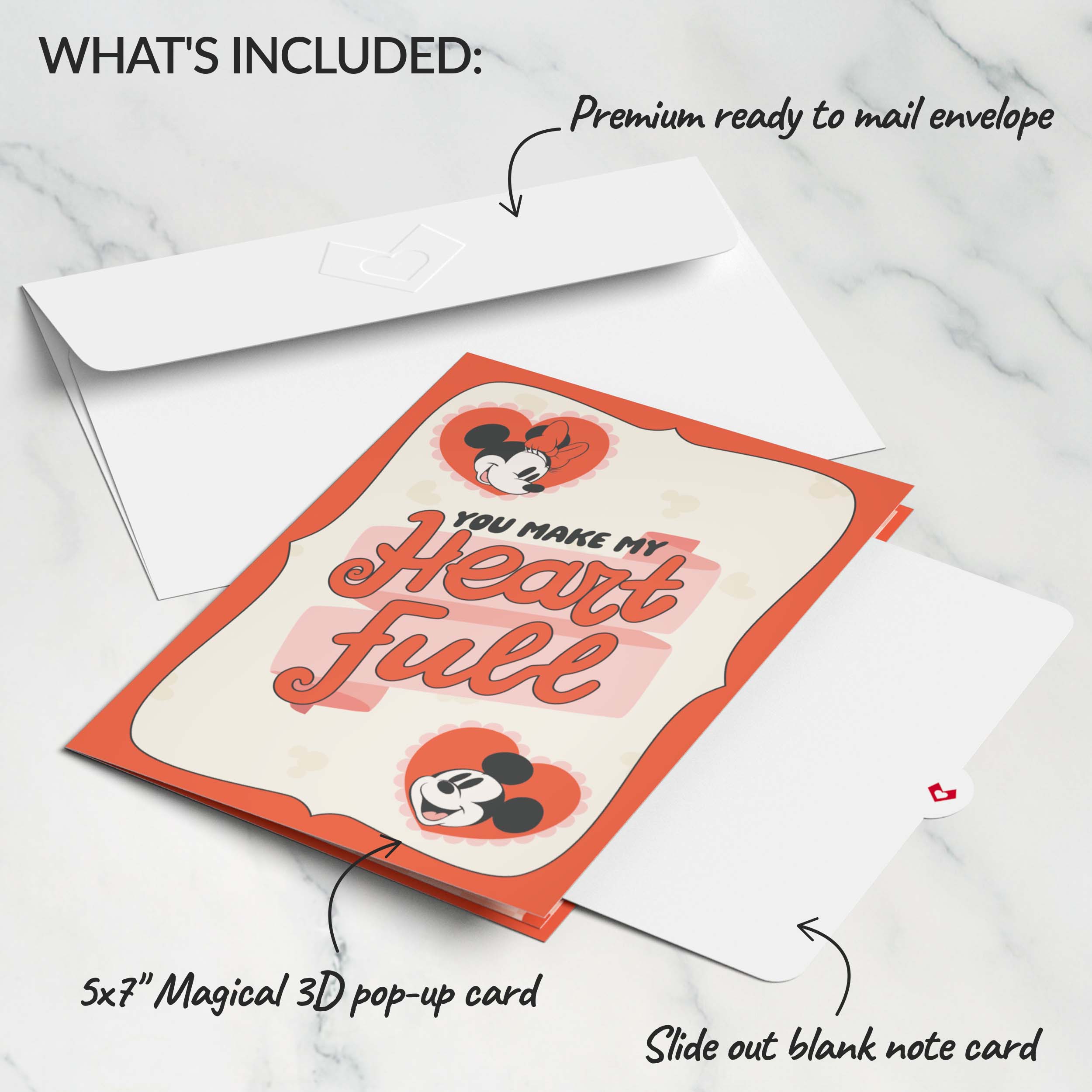Disney’s Mickey & Minnie You Make My Heart Full Pop-Up Card、mySite、solidvoid