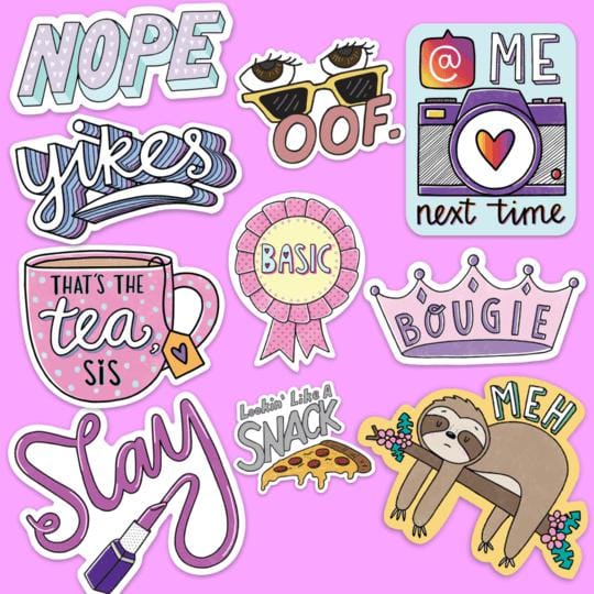  Mood Sticker 10 Pack - Pink、mySite、elrpsem3k
