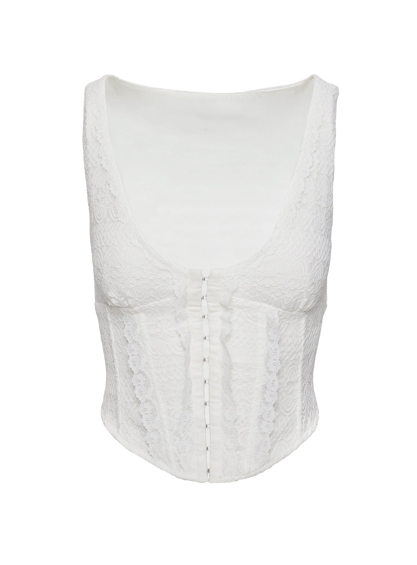 Buttacupe Lace Corset Top White、mySite、solidvoid