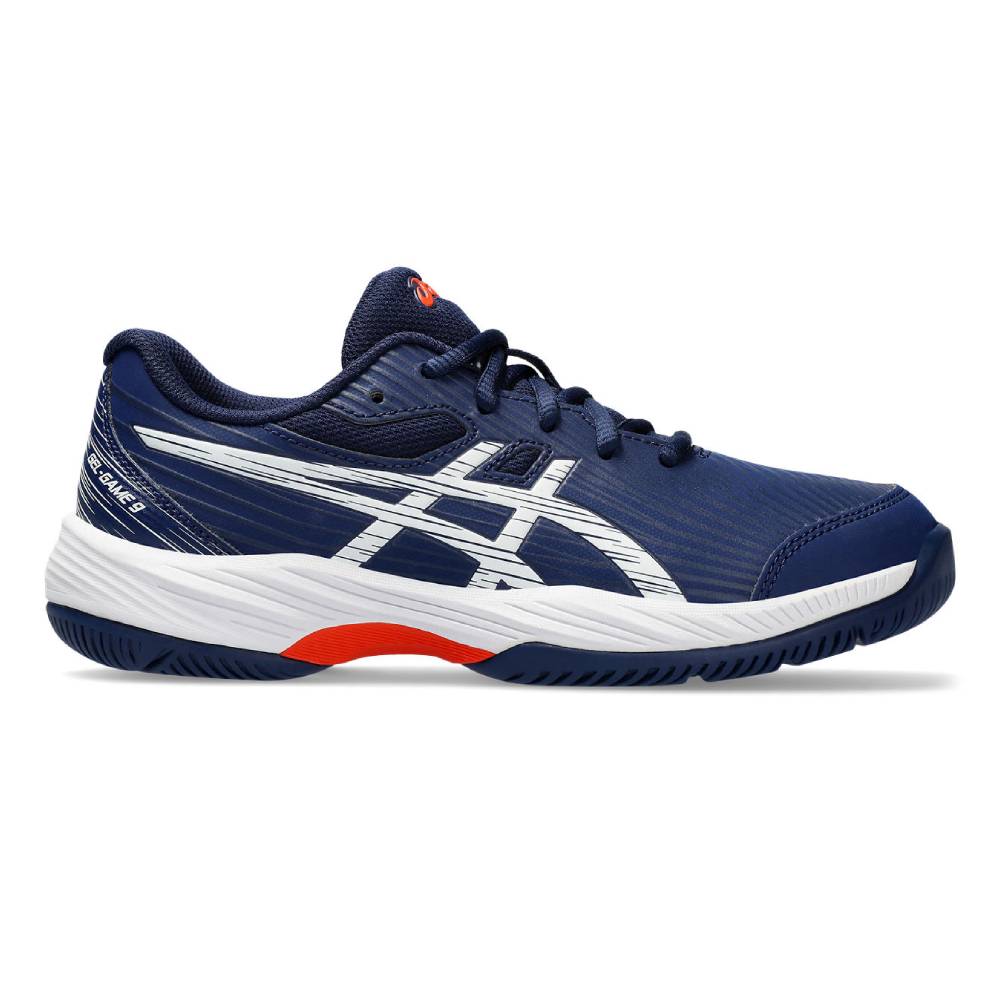 Asics Gel Game 9 GS Junior Tennis Shoe (Blue/White)