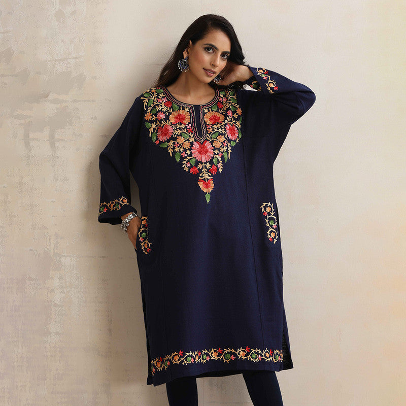 Woolen Kurta For Women | Embroidered | Black、mySite、camillekostekn