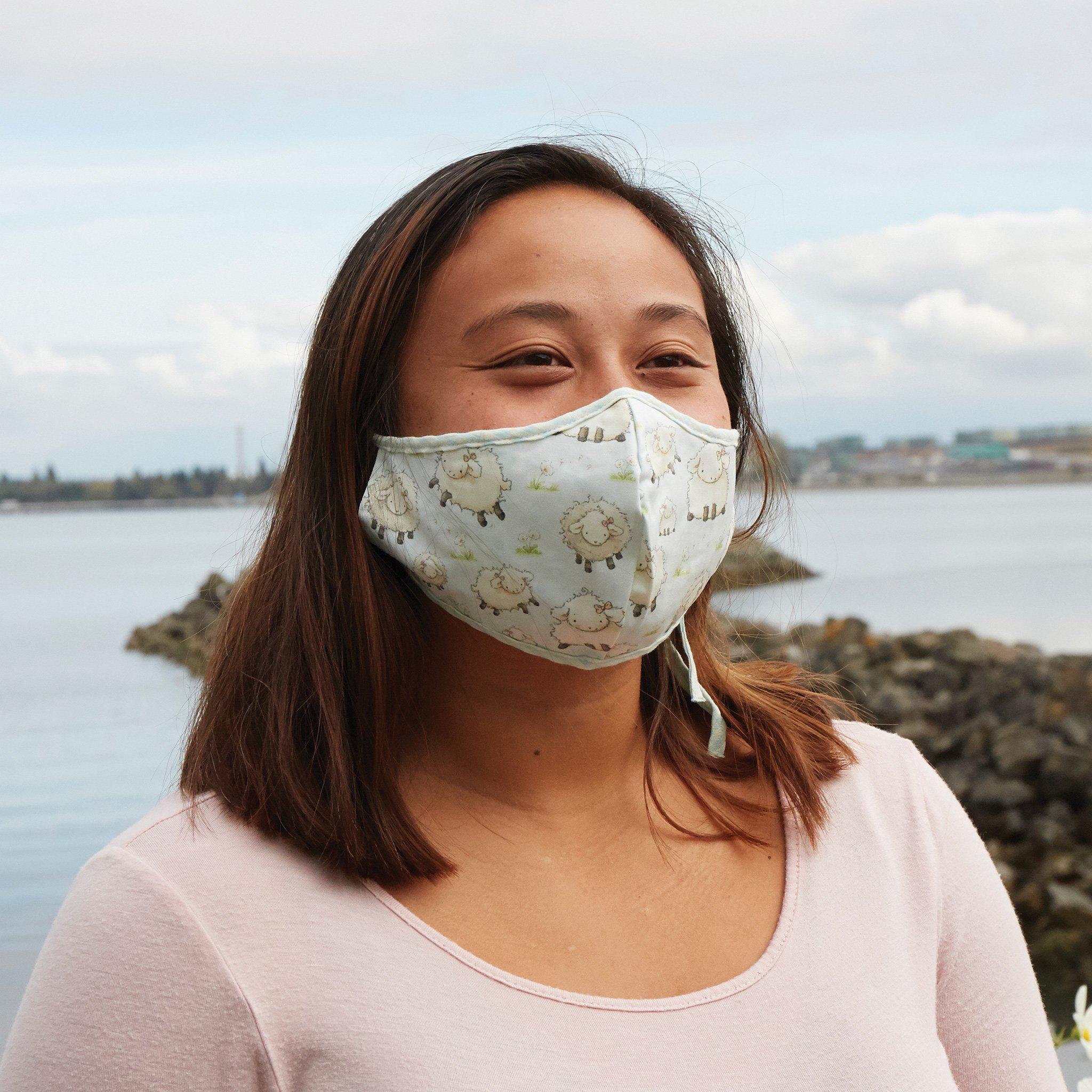 RETIRED - Baa-bs the Lamb Cloth Face Mask for Adults and Kids、mySite、g9winljtr