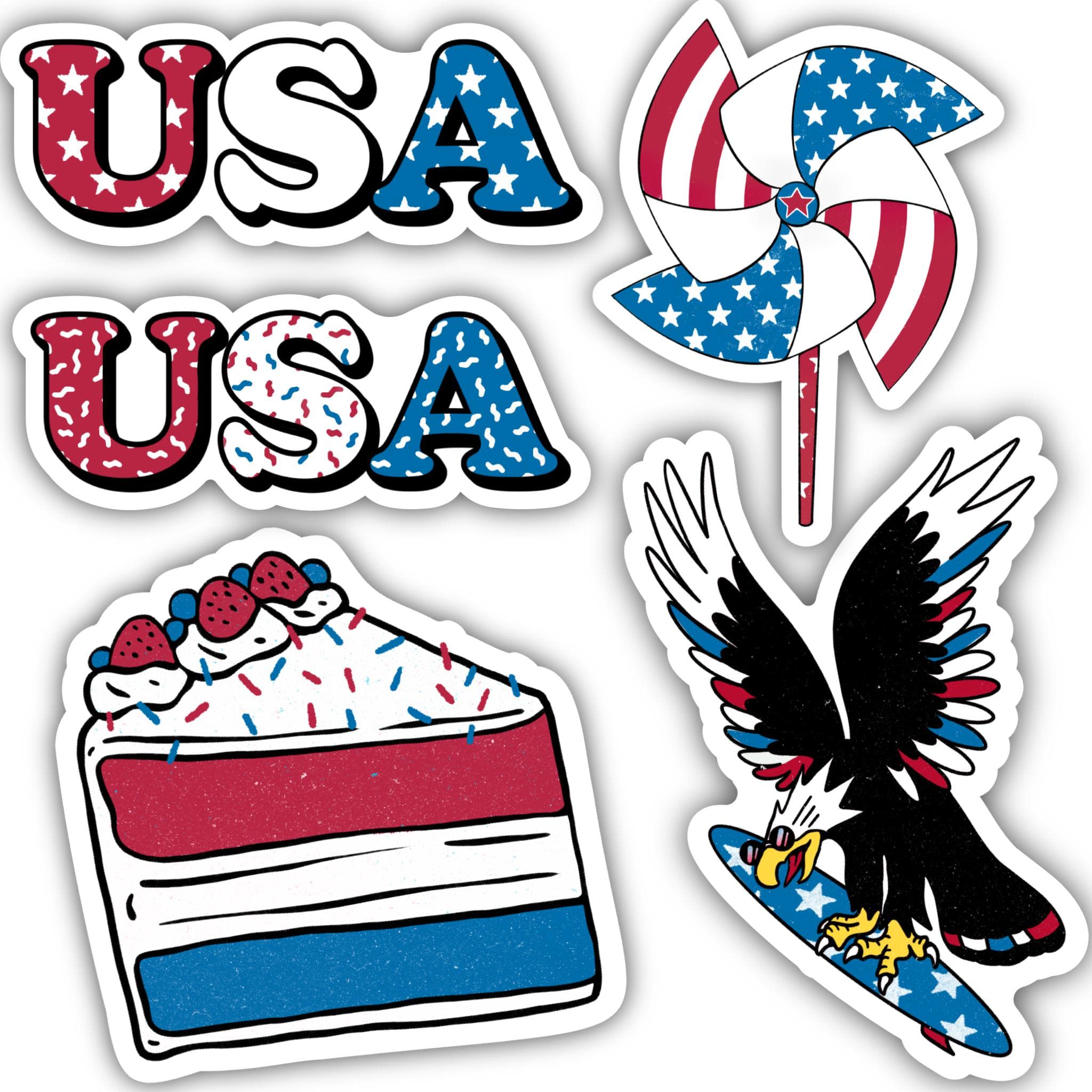  USA Sticker 5 Pack、mySite、elrpsem3k