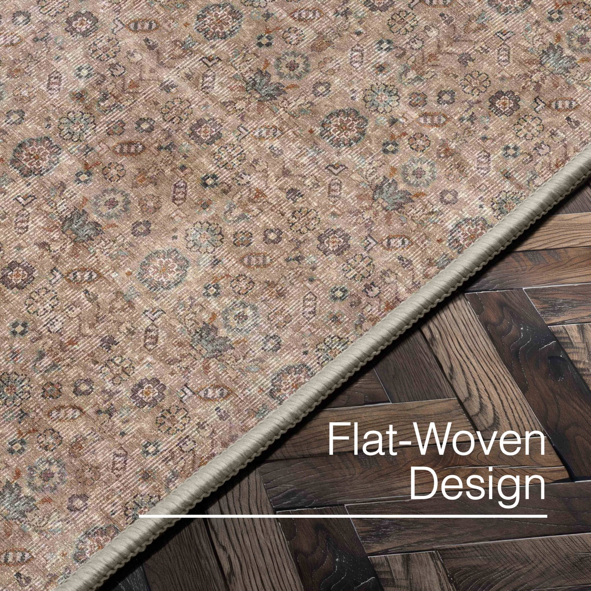 Hilda Vintage Custom Rug - Flat-Pile, Personalized Sizes, Easy Maintenance、mySite、gigharbornorthrealestate