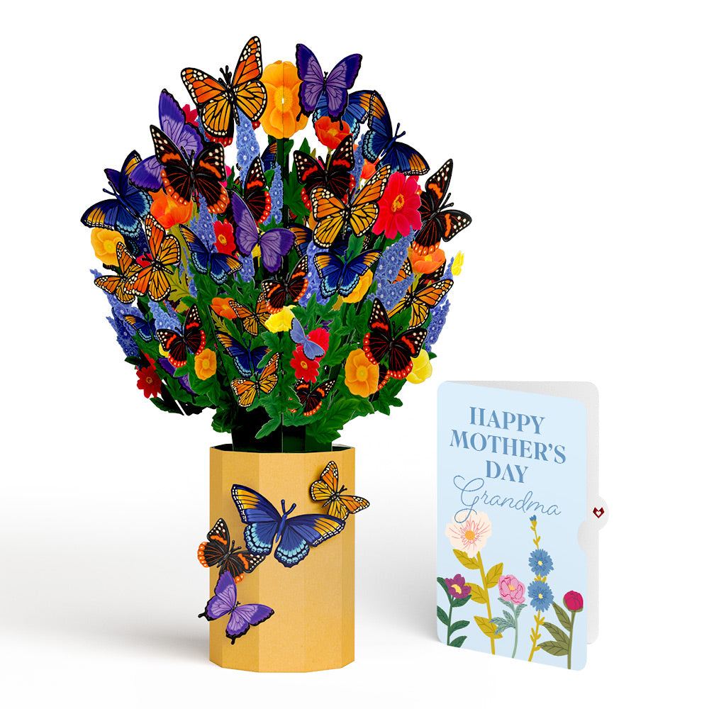 Brilliant Butterfly Mother's Day Bouquet and Sentiment Set for Grandma、mySite、solidvoid