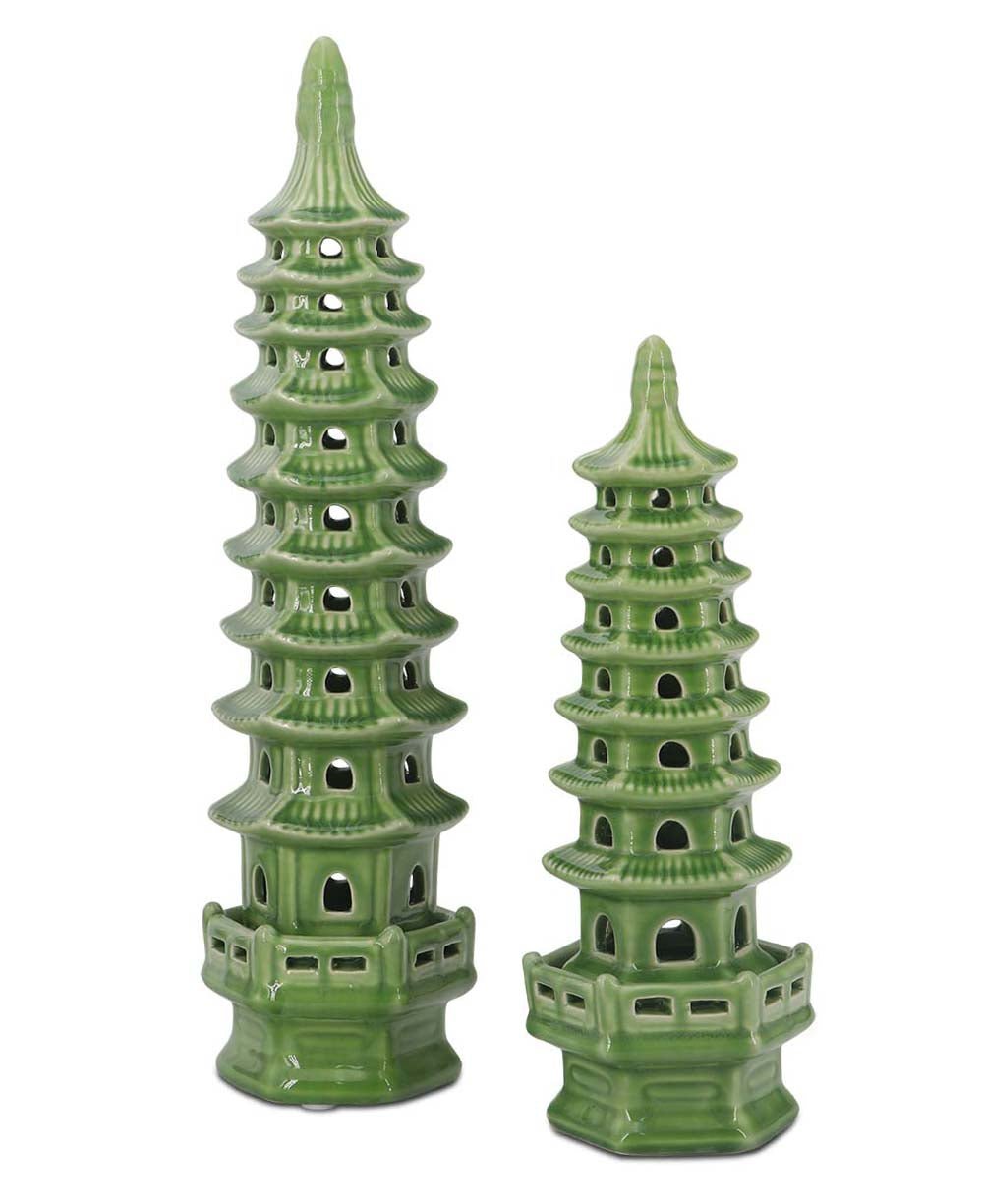Zen-Inspired Porcelain Tall Pagoda Sculptures, Sold Individually、mySite、topwebapps