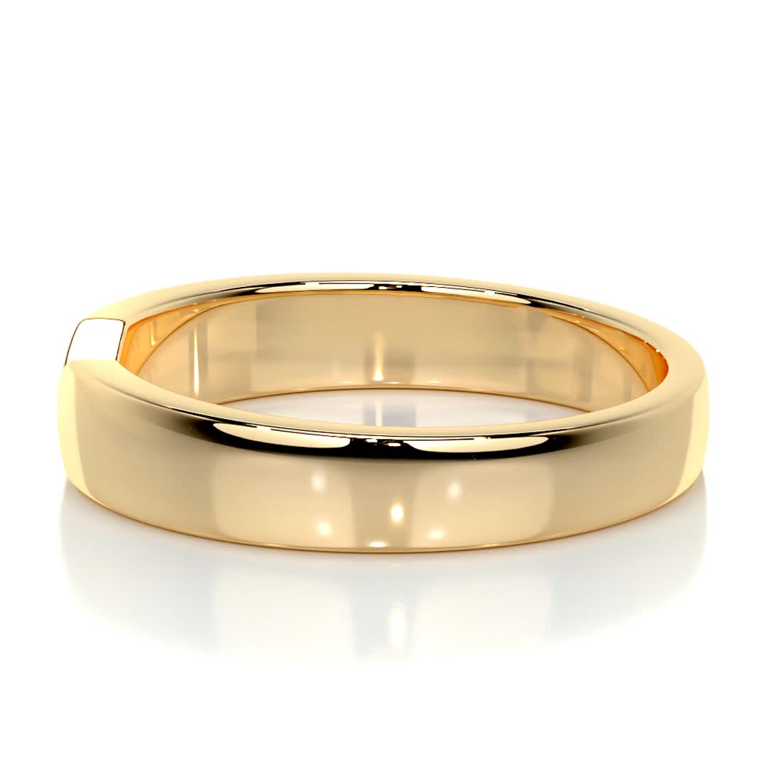 David Men's Wedding Band -18K Yellow Gold、mySite、hinf8tx79