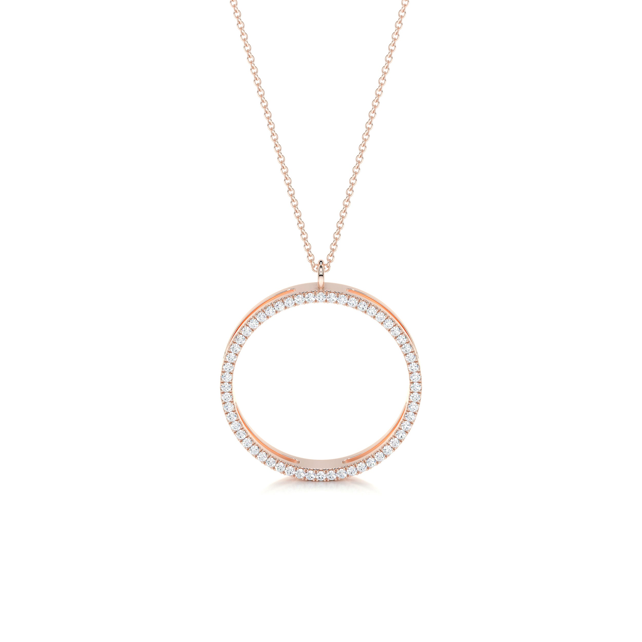Cali Hoop Diamonds Pendant (0.3 Carat) -14K Rose Gold、mySite、hinf8tx79