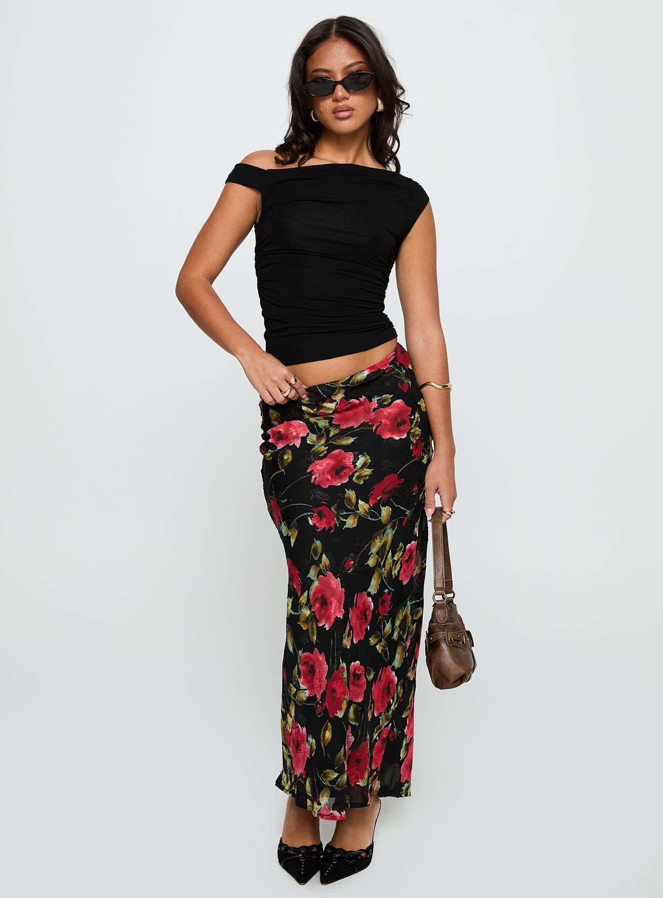 Emaretta Maxi Skirt Multi Floral、mySite、solidvoid
