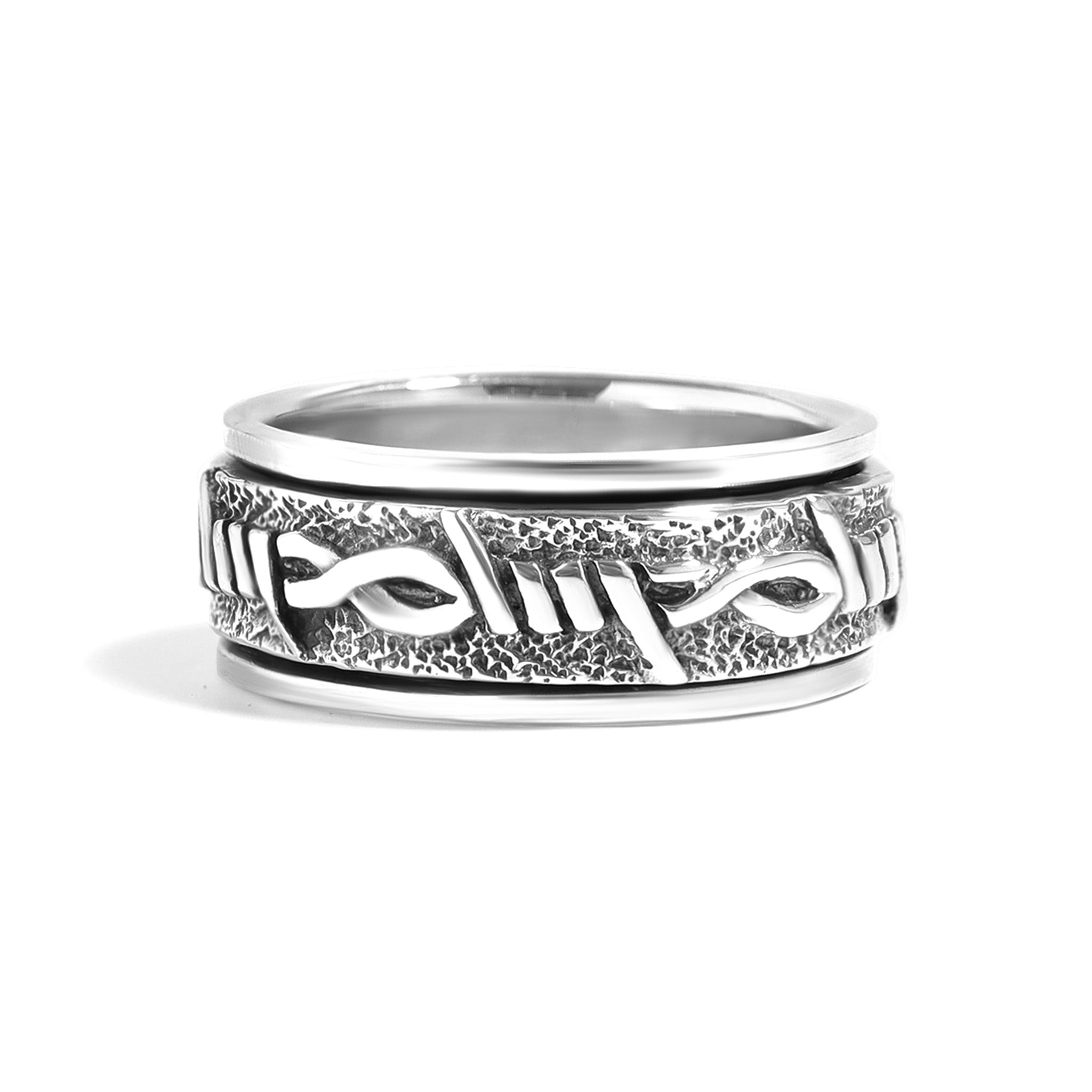 Sterling Silver Barbed Wire Spinner Ring / SSR0072、mySite、dreamappss
