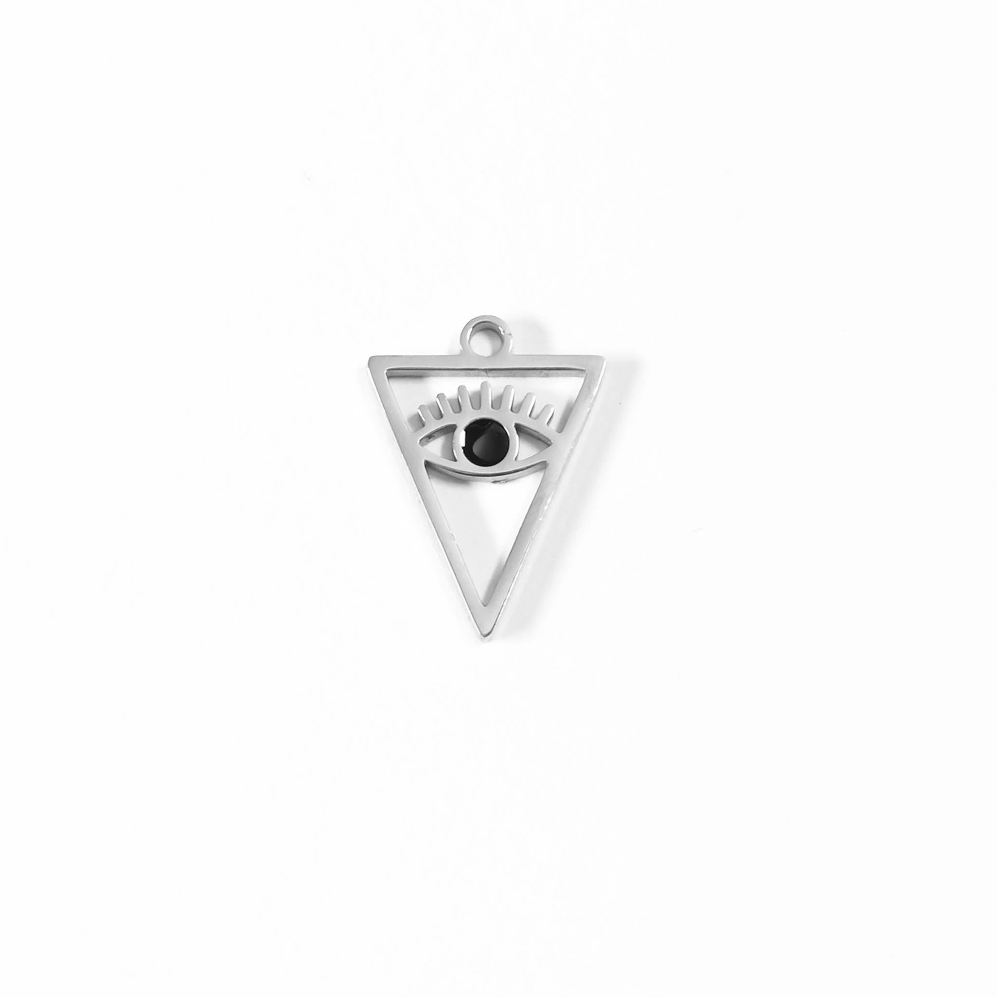 18K Gold PVD Stainless Steel Triangle Evil Eye Charm / PDL0027、mySite、dreamappss