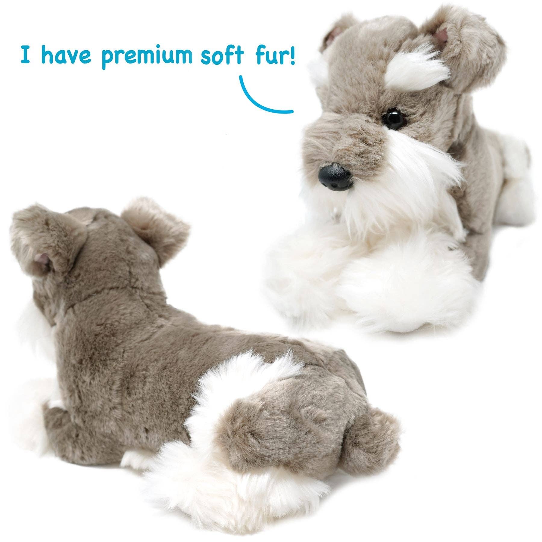 Siegfried The Schnauzer | 7 Inch Stuffed Animal Plush - Dog Plush Toy for Kids、mySite、g9winljtr