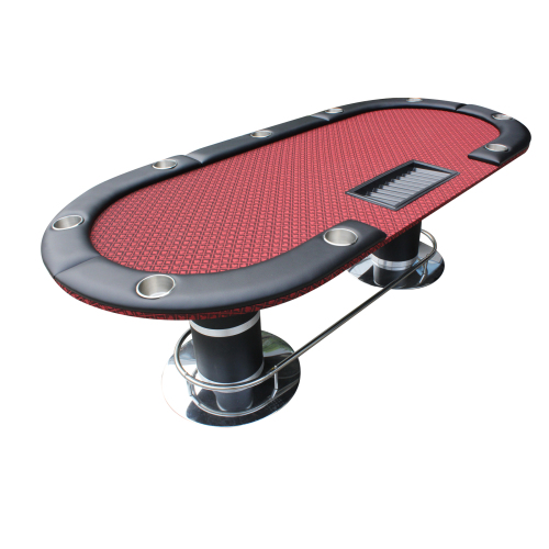 96 inches Poker Table Model 18755 Red with Cup Holders and Chips Tray、、casual