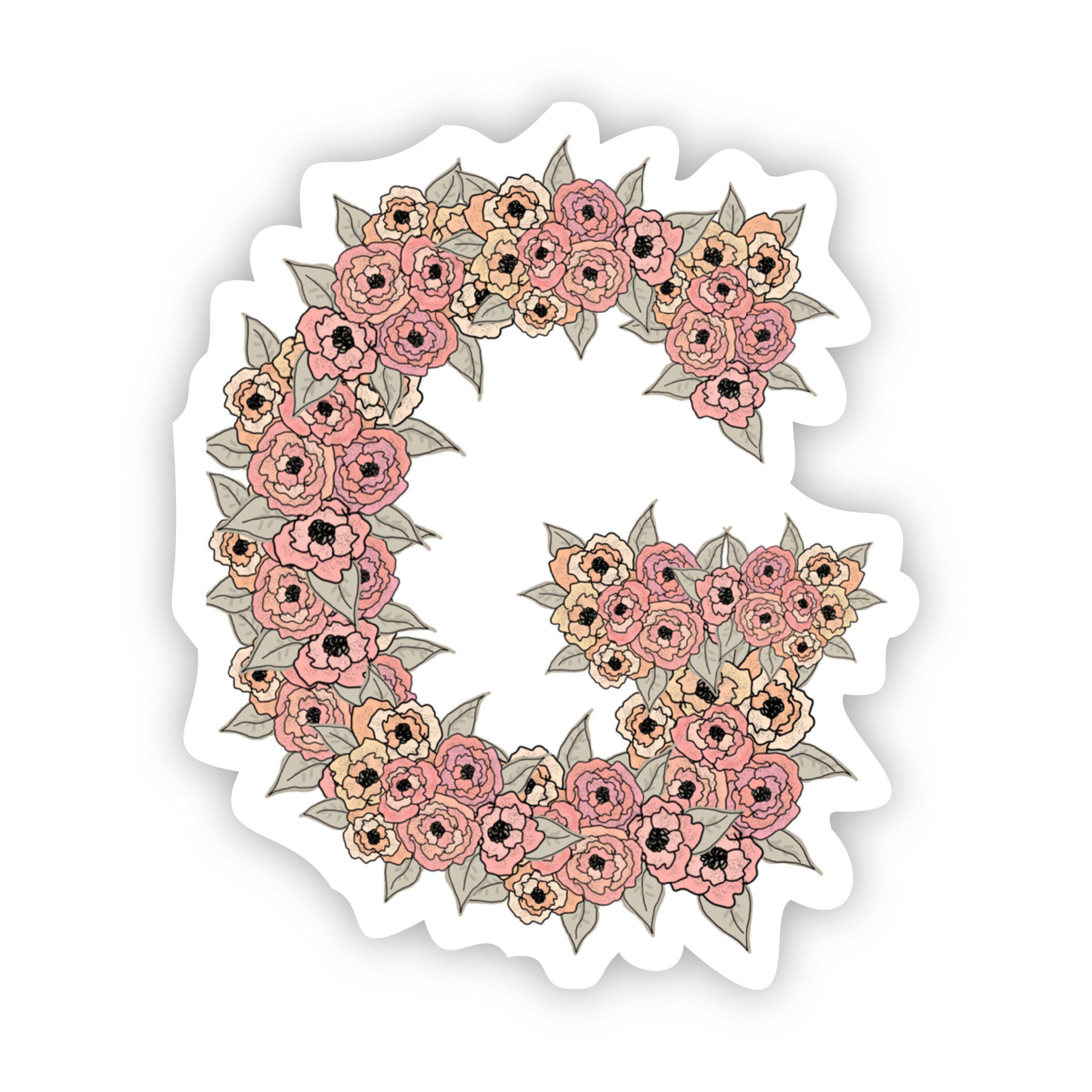  Floral G Letter Sticker、mySite、elrpsem3k