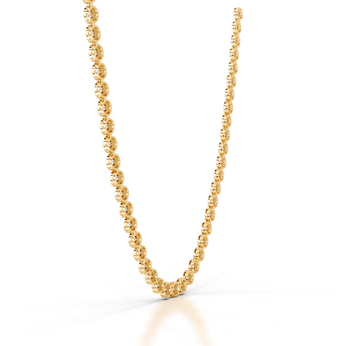 Gaynelle Lab Grown Diamond Tennis Collier (10 Carat) -18K Yellow Gold、mySite、hinf8tx79