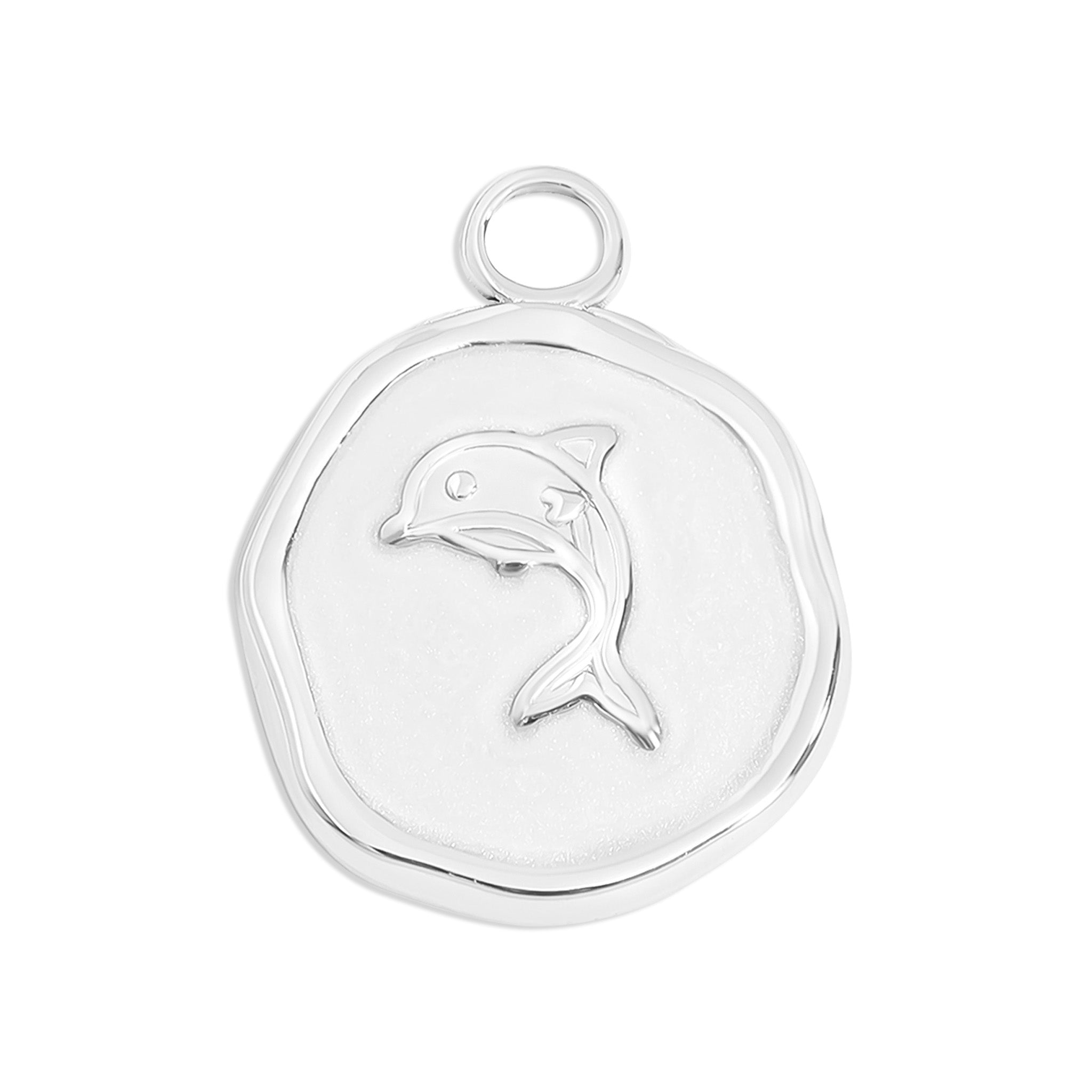 18K Gold PVD Dolphin Epoxy Charm / PDL0224、mySite、dreamappss