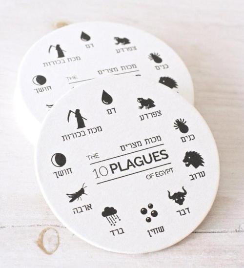 10 Plagues Passover Coasters, Set of 10、mySite、topwebapps