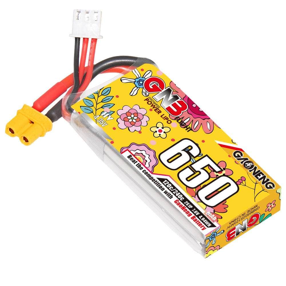  Gaoneng GNB 7.6V 2S 650mAh 120C LiHV Micro Battery - XT30、mySite、merchandisen