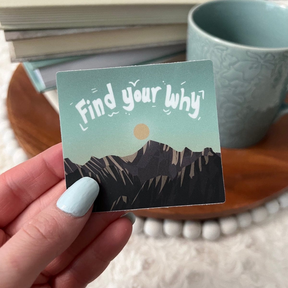  Find Your Why Square Sticker、mySite、ghnorth