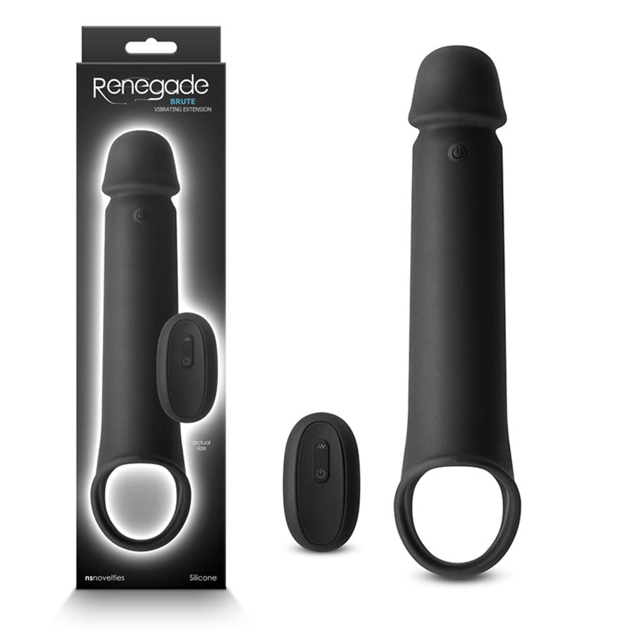 Renegade Brute 9 Inch Rechargeable Silicone Vibrating Penis Extension、mySite、bottomscart