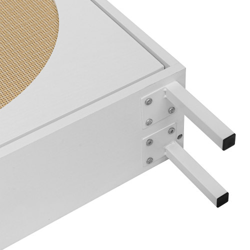 2 Door Shoe Rack, Rattan, Double Layer, Suitable for Living Room, Hallway、、casual