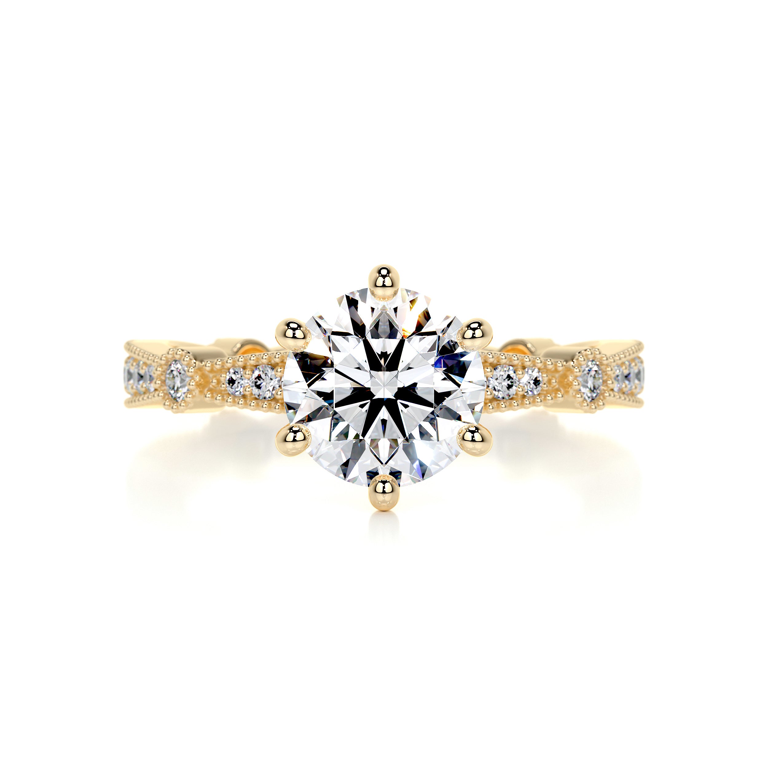 Amelia Diamond Engagement Ring - 18K Yellow Gold、mySite、hinf8tx79