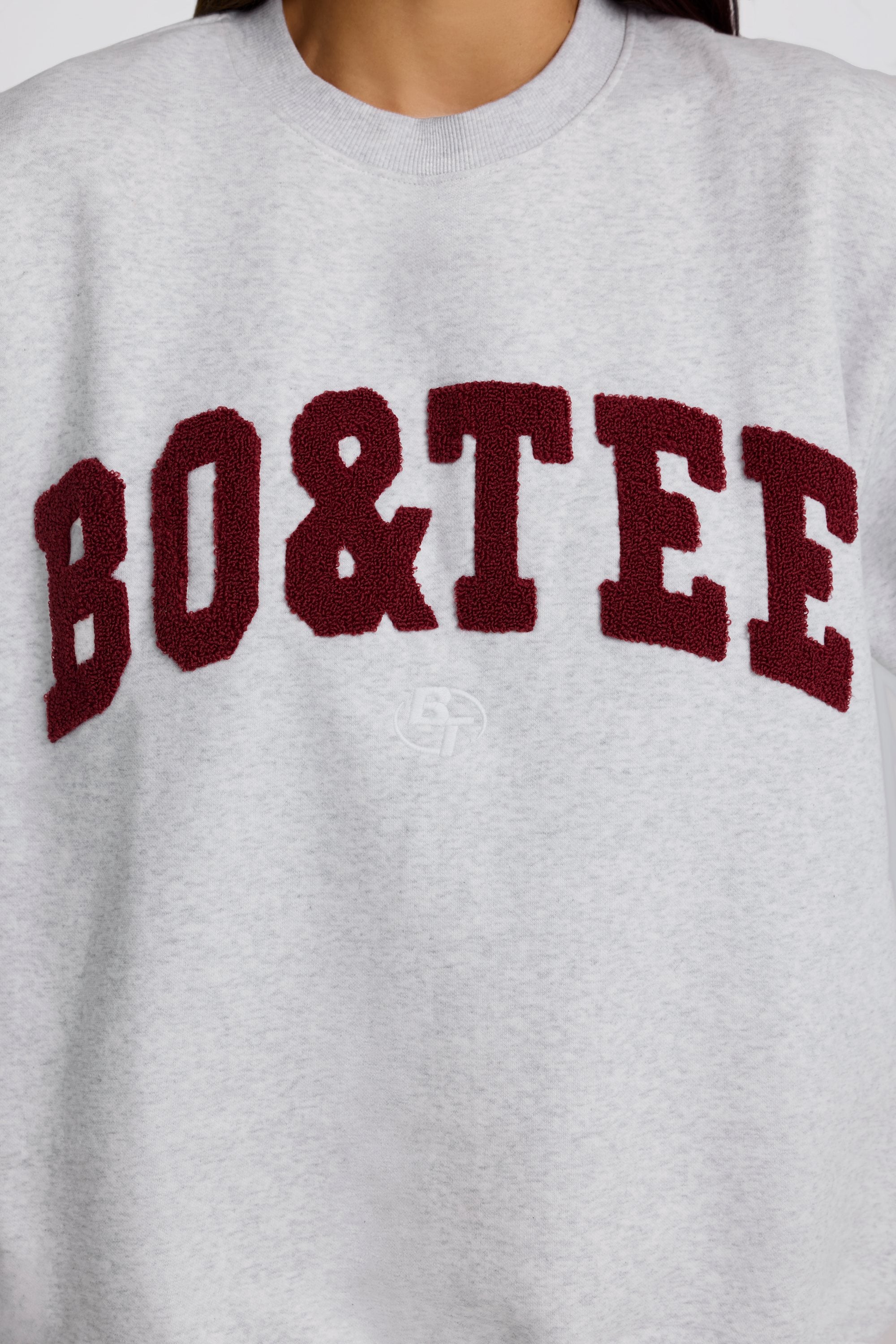  Oversized Crew Neck Sweatshirt in Heather Grey、mySite、sugarbowlscore