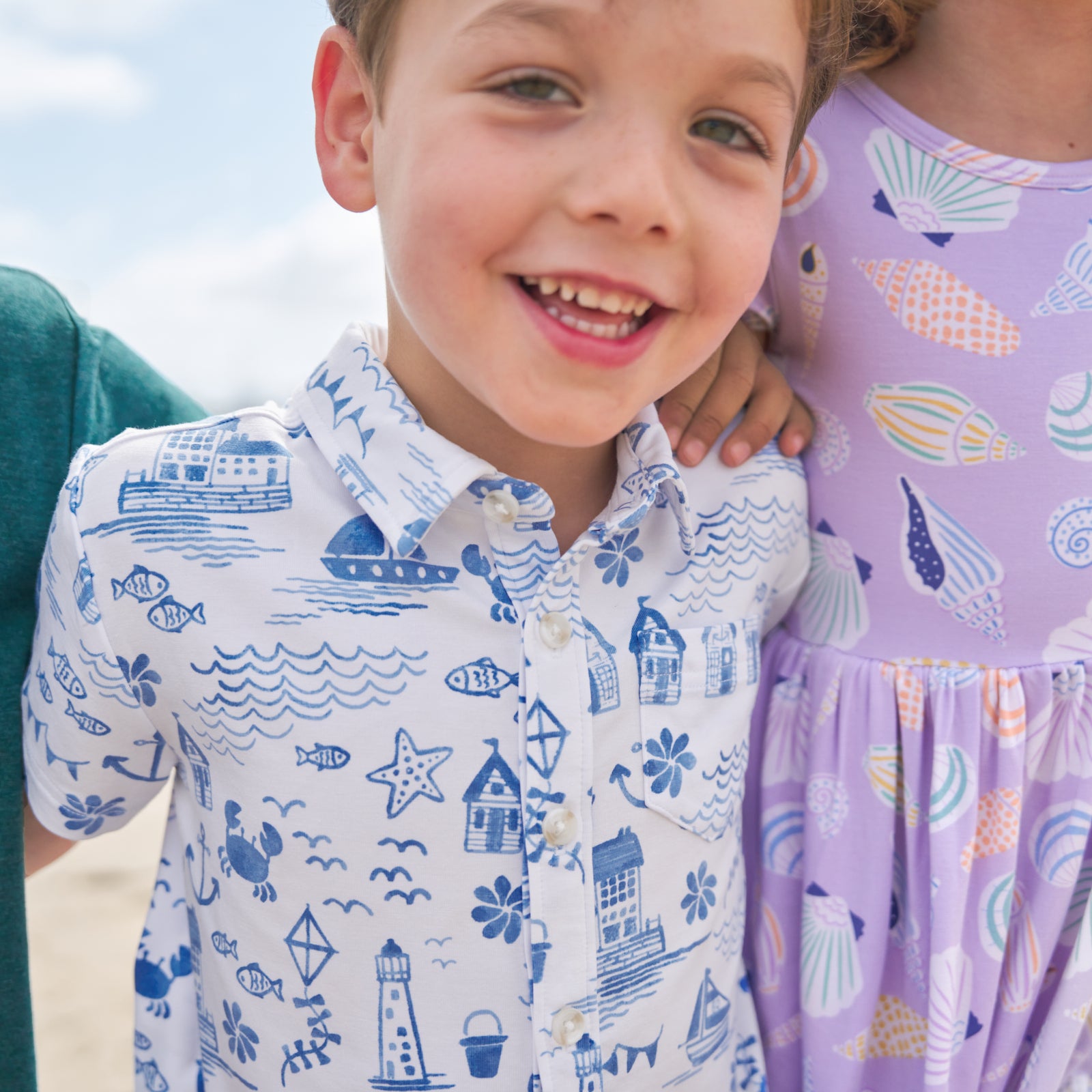 Tidal Treasures Button Down Polo、mySite、g9winljtr