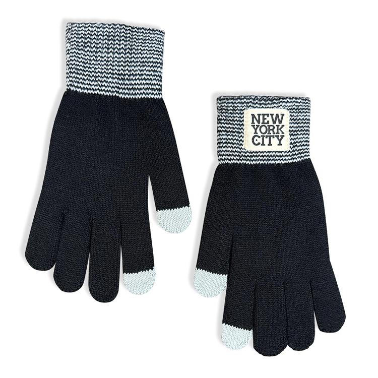 Two-Tone NEW YORK CITY Patch Smart Gloves (One Size)、mySite、vikingsvslions