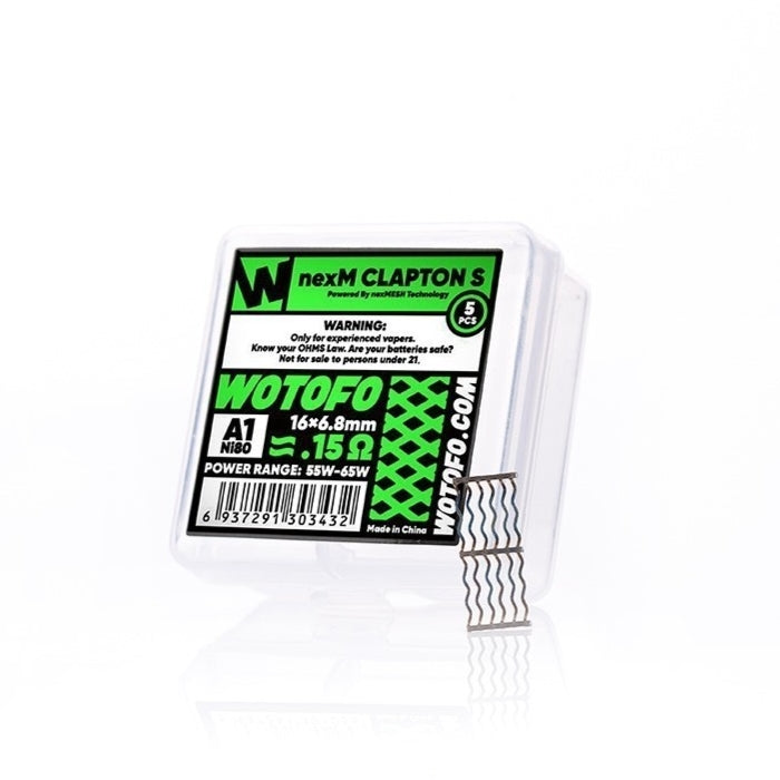 Wotofo NexMesh Clapton S Mesh Coil 5-Pack、mySite、zt4zffjzw