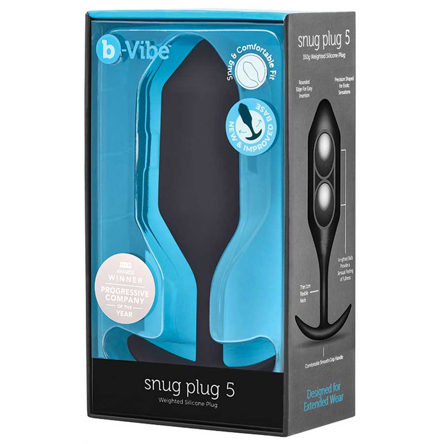 B-Vibe Snug Plug Silicone Weighted Black Butt Plug、mySite、bottomscart