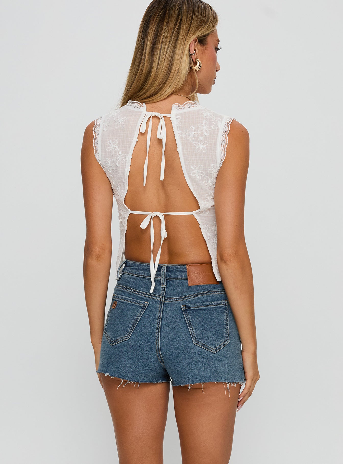 Flourish Low Rise Denim Mini Skort Light Wash、mySite、solidvoid