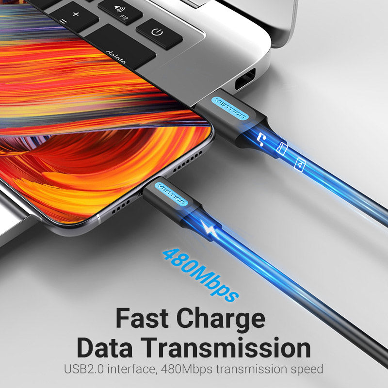 Vention USB 2.0 A Male to C Male 5A Cable PVC Type、mySite、fannypackpong